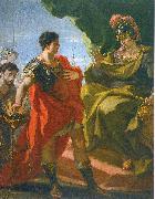PELLEGRINI, Giovanni Antonio Mucius Scevola before Porsenna oil painting